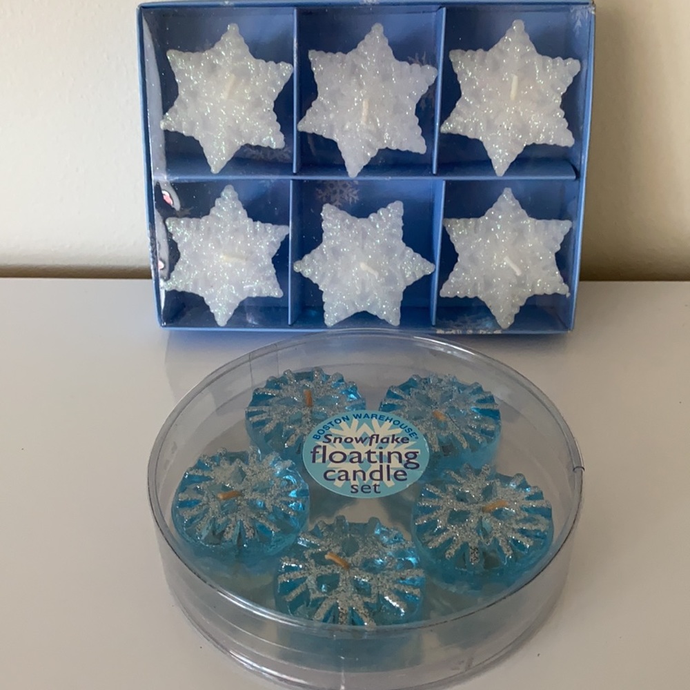 Winter/ Snowflake candle sets. Great as gifts or for your own decor! ⛄️ - Picture 6 of 6